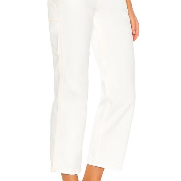 Utility dad jeans, Hudson, white, size 27 , high rise - Picture 3 of 6